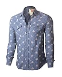 G Zap Men's Long Sleeve Button Down Patterned Top