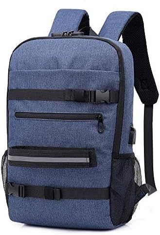 Lixada1 Anti-Theft Skateboard Backpack Laptop Backpack College Backpack Travel School Bag with Lock and USB Port