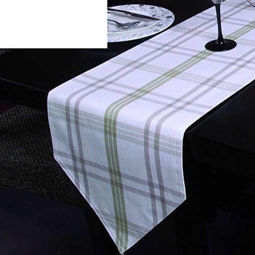 LCM Simple and modern cotton stripe table runner/ fresh gingham table runner/ table-cloth-C 33x183cm(13x72inch)