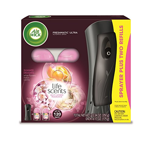 Air Wick Life Scents Freshmatic Automatic Spray Kit (Gadget + 2 Refills), Summer Delights, Air Freshener