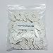 PEPPERLONELY Brand 20PC Cream White 8 Petals 2 Inch Crocheted Flower Appliques Embellishments