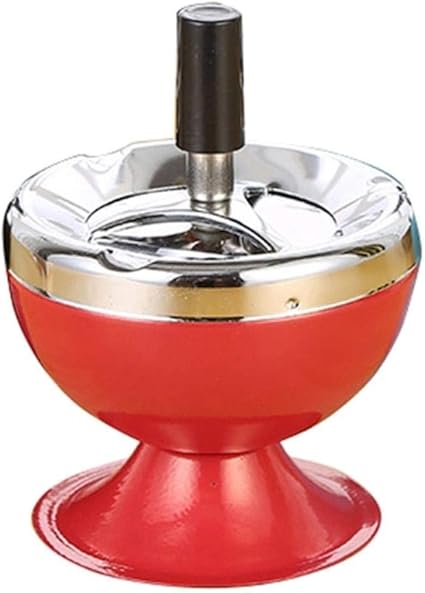 Bwyfgrt Posacenere In Acciaio Inox Stile Vino Con Coperchio Posacenere Portatile Tondo A Pressione Con Portacenere Girevole Amazon It Casa E Cucina