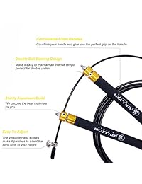 5BILLION Speed Jump Rope - Aluminum - Workout for Double Unders, Exercise, WOD, Outdoor, MMA & Boxing Training