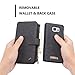 XRPow Galaxy Note 5 Magnetic Detachable Wallet Case Premium Back Cover Slim Leather Folio Wallet Holder Case for Samsung Galaxy Note 5 BLACK