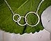 Sterling Silver Three Interlocking Circles Necklace - Triple Circle Infinity Jewelry for 3 Best Friends