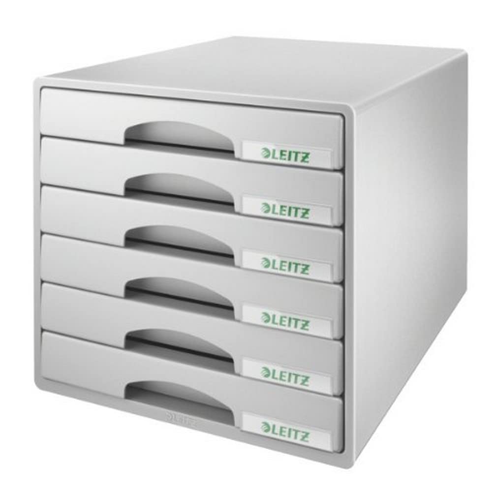 Leitz 6 A4 Drawer Cabinet, Organiser, Plus Range, Grey,52120085