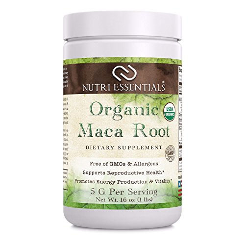 Nutri Essentials Organic Maca Root Powder 16 Oz - Supports Reproductive Health - Supports Energy Production & Vitality Nutri Essentials Organic Maca Root Powder 16 Oz - Supports Reproductive Health - Supports Energy Production & Vitality