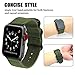 For Apple Watch Band,ViCRiOR 42mm Woven Nylon NATO iWatch Band Replacement Strap with Adapters for Apple Watch 42mm Series 3, Series 2 and Series 1,Navy Green