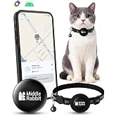 Middle Rabbit Cat GPS Tracker Tag for Android, No Subscription | Pet Tracker for Cats, Works with Google Find My Device | Lightweight Collar Tag Alternative to AirTag for Android Phones