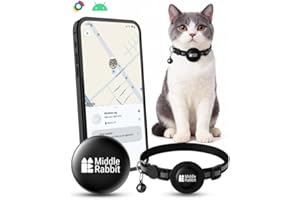 Cat Tracker for Android with Collar, GPS Pet Tracking Tag for Cats, Android Airtag Alternative, Cat Collar with Tracker Holde