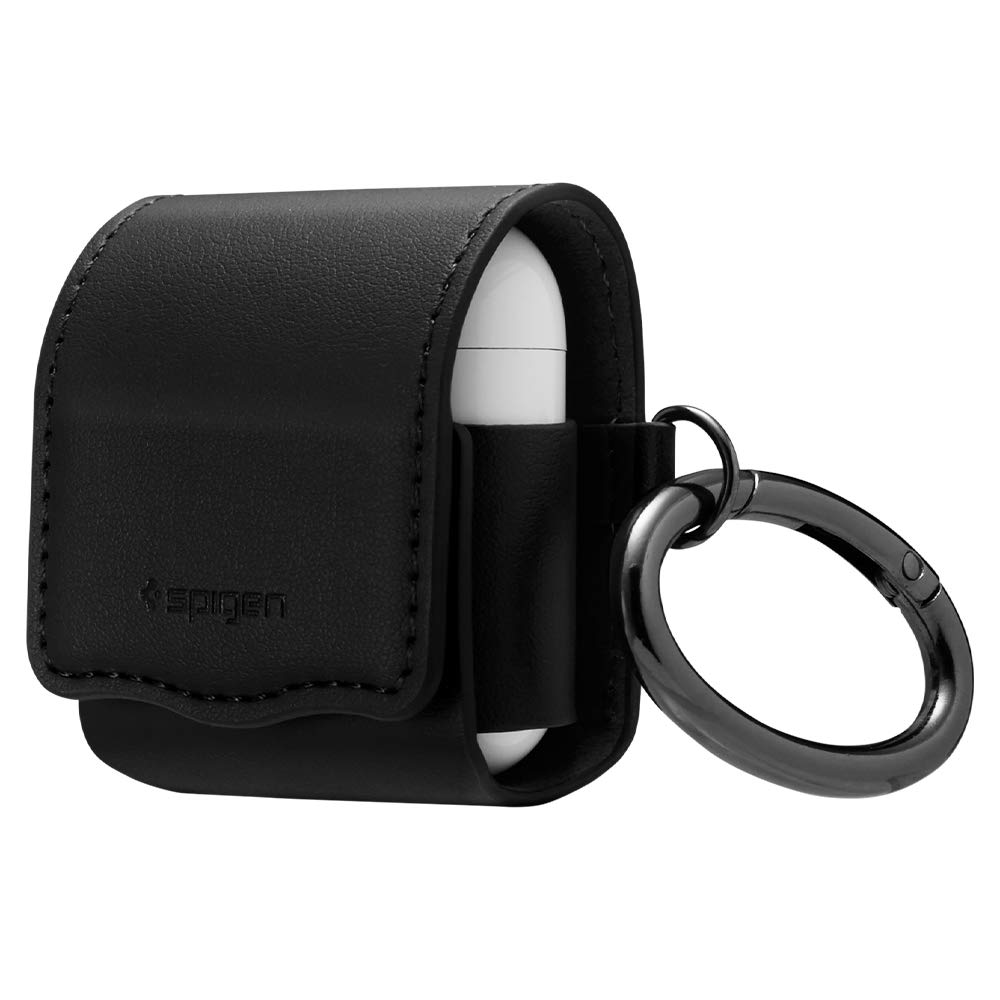 Spigen Valentinus Designed for Apple Airpods 1 & 2 Case [Front LED Visible] - Black