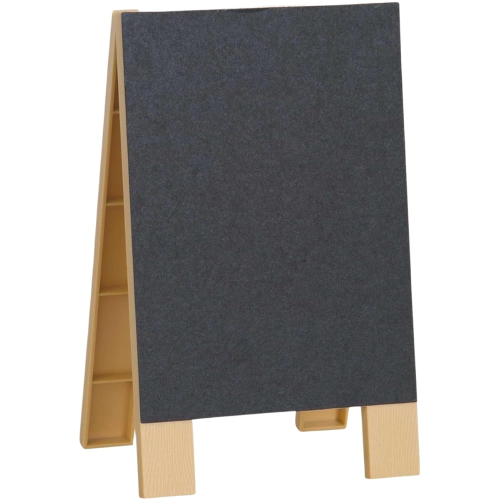Mini Black Chalkboard Easel with Chalk (11cm x 21cm) 1 Piece - Compact & Stylish Black Tabletop Display for Messages, Menus & Events