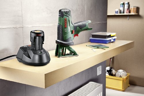 Bosch Home and Garden PST 10,8 LI Akku-Multisäge "Easy", Ladegerät, Akku, Sägeblatt, Koffer (10,8 V, 1,5 Ah, 30 mm Schnitttiefe in Holz) – Bild 5