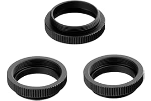 QISUO C/CS Mount Adaptor,3PCS/Lot Metal 5mm C to CS Mount Adapter 25.4mm Thread C/CS Lens Mount Adaptor Aluminum Converter Ri