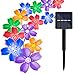 Solar String Lights Outdoor, Oak Leaf 20 feet 30 LEDs IP44 Waterproof Crystal Flower LED String Lights for Patio,Garden,Tree Decor