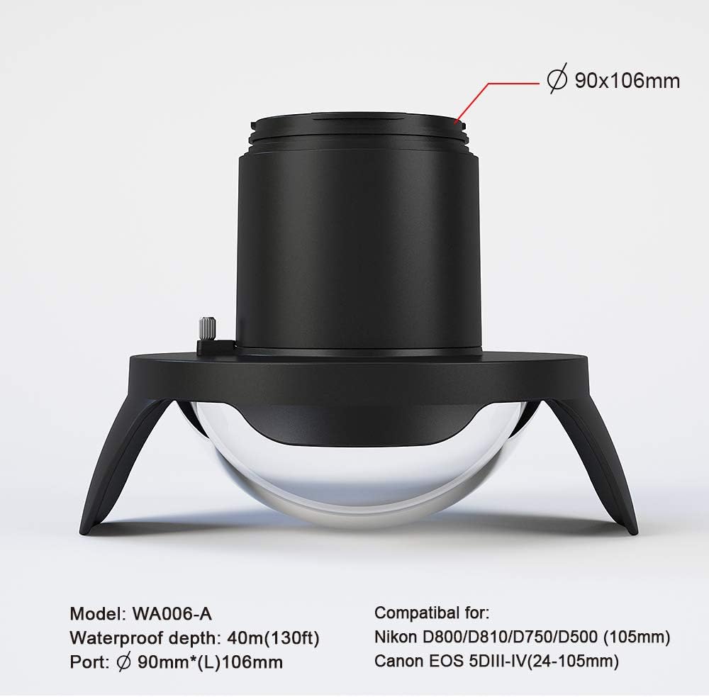 Sea frogs Compatible 8" Wide-angle Lens 5D III-IV (24-105mm) and Nikon D800/D810/D750/D500 (105 mm) - Image 3