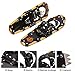 ENKEEO All Terrain Snowshoes Light Weight Aluminum Alloy Snow Shoes Kit with Carry Bag, Adjustable Ratchet Bindings, 210lbs. Capacity, Black and Orange, 30 inches