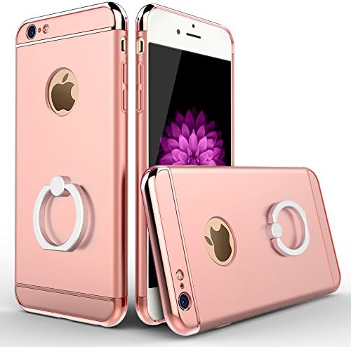 Zhimong Mobile Phone Shell Plating Ring Bracket,Car hook，iphone6 Case,Black，gold，rosegold，sliver，Red For 4.7,5.5