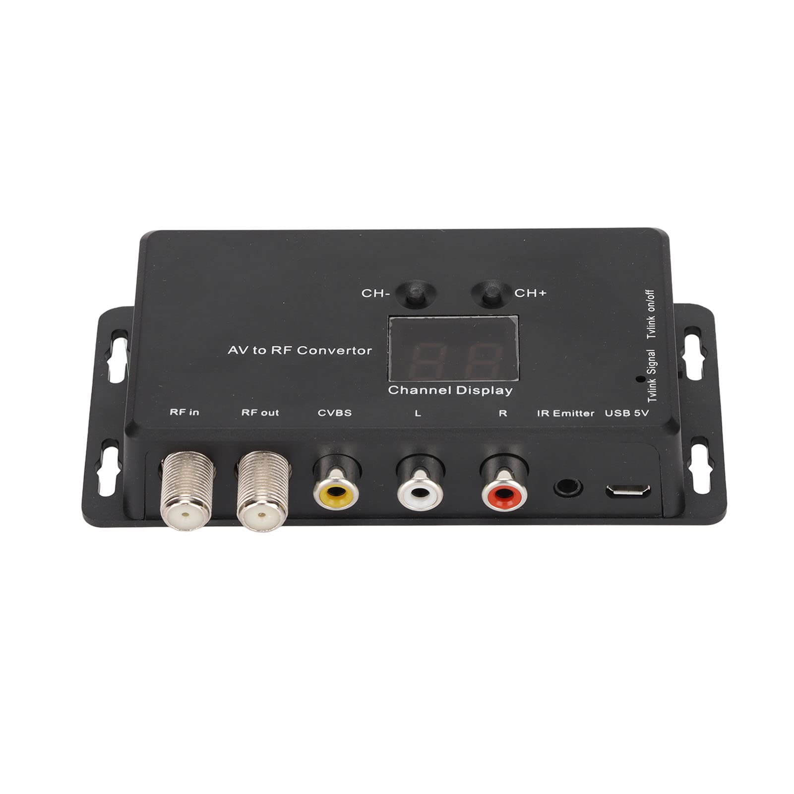 PUSOKEI UHF Modulator - TV LINK Modulator, PAL NTSC AV to RF TV Distribution Modulators, Female Thread AV Audio Video TV Link-UHF Converter for RF output of SLX/TV links
