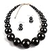 KOSMOS-LI Large Style Big Imitate Pearl Strand Choker Necklace With Earrings Set