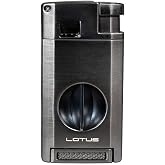 Lotus Excalibur Double Torch Lighter with Cutter (Gunmetal)