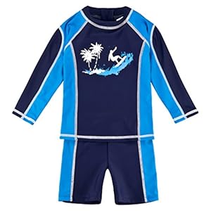 Landora®: Baby-, kinderbadkleding lange mouwen set van 2 met UV-bescherming