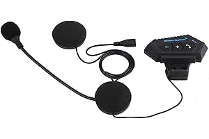 YDuupxe Helmet BT Headset with HiFi Sound, BT 4.1 EDR Technology for Motorcycle ATV Snowmobile Riders, 8H Talk Time IP67 Wate