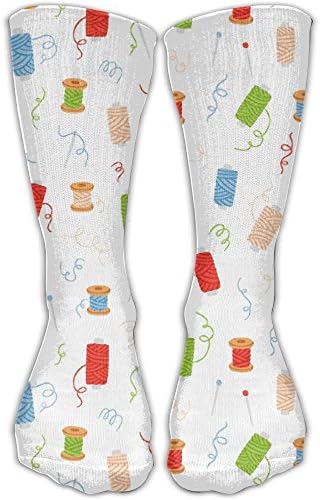 Thread And Sewing Needles Pattern Socks Crazy Socks For Men &amp; Women One Size