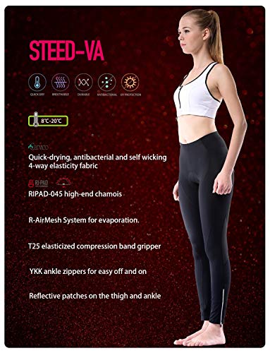 RION Women's Cycling Bike Pants Riding Gel Padded Bicycle Tights
