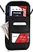 Travelambo Neck Wallet and Passport Holder Travel Wallet with RFID Blocking for Security (ID window black)