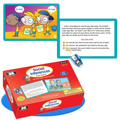 Social Inferences Story Fun Deck with Secret Decoder - Super Duper Educational Learning Toy for Kids