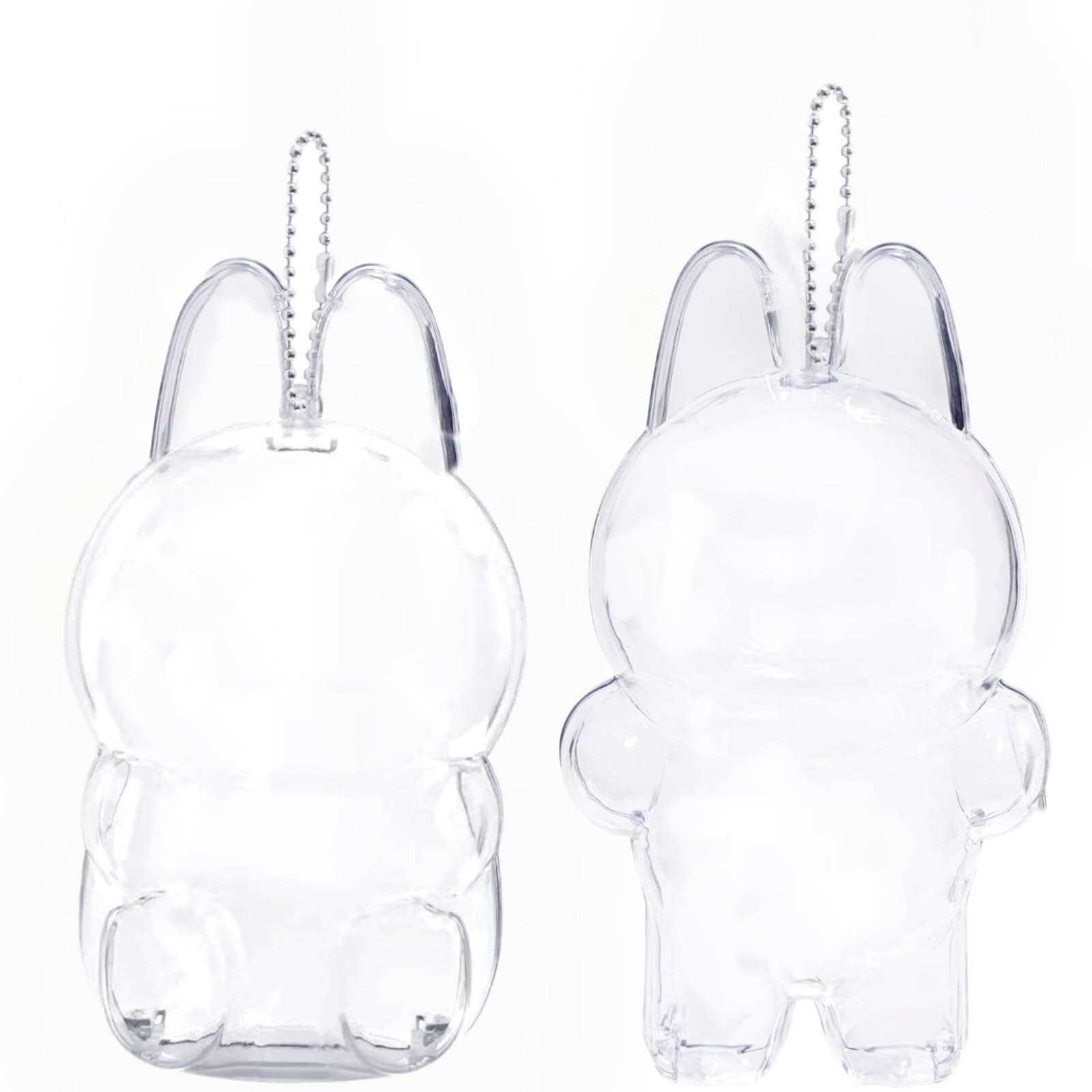 Photo 1 of Labubu Display Case for Popmart Figures, 2Pcs Protective Case for LABUBU The Monsters Have a Seat, Display Box Hard Case Accessories Cover -
