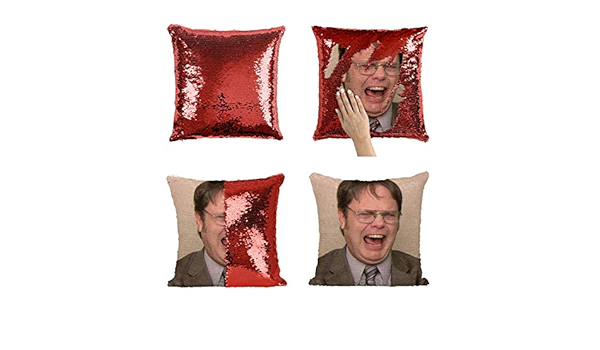 dwight schrute sequin pillow amazon