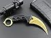 HOSANA Karambit Knife Stainless Steel Fixed Blade Tactical Knife with Sheath and Cord Nice Knife for Hunting Camping Fishing and Field Survival (Gold)