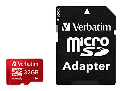 Verbatim 32GB Tablet microSDHC Memory Card, UHS-1 Class 10, Red 44044
