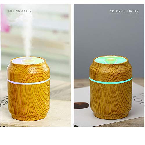Alimao USB LED Ultrasonic Air Cans Humidifier Essential Aroma Oil Diffuser Atomi Khaki
