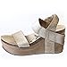 OTBT Women's Bushnell Wedge Sandal (8 B(M) US, Pewter Print)
