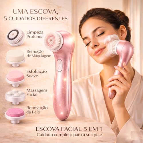 Kit 3 peças Depilador Facial Feminino, Batom Depilador Facial + Caneta Depilador Sobrancelha e Escova de limpeza facial 5 em 1, Removedor de Pelos com Alta Precisão, Depilador Elétrico Recarregável, Portátil