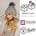 Braxton Knit Hat for Women - Pom Cable Winter Warm Fleece Beanie - Wool Snow Cuff Outdoor Ski Cap