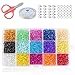 Phogary 9000pcs Glass Seed Beads, Mixed Colors Small Pony Beads Assorted Kit Multi Colors Lustered Loose Spacer Beads, 3mm Round, Hole 1.0mm for Jewelry Making, DIY Crafting (15 Colors)