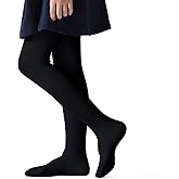 Marchare Little Kids Winter Tights Thick Cotton Solid Leggings School Uniform Warm Stockings For Girls 2/3 Pack