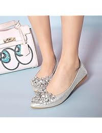 Meeshine - Zapatos de ballet para mujer, plegables, suaves, puntiagudos