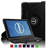 Infiland 360Â° Rotating TOP QUALITY PU Leather Stand Case Smart Cover - New Dell Venue 8 FHD 3840 2014 version Tablet (New Dell Venue 8 FHD 3840 2014 version, Black)