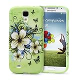 Fosmon MATT Series Rubberized Case for Samsung Galaxy S4 IV - i9500 (Green Flower)