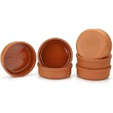 Areste Mexican Clay Cookware Set (Set of 6)- Terracotta Cooking Pots, Bowls, Plates, and Serving Dishes - Premium Spanish Earthenware for Baking, Yogurt, Kheer, Meat, Vegetables, Turkish Cuisine - Cazuelas Cocina Mexicana -Clay Pot for Cooking