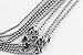 BRCbeads White Silver Plated 1.5mm Ball Chain Necklace 18 Inch With Loster Claw Clasp 10pcs per Bag