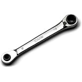 Capri Tools 4-in-1 120-Tooth Box End Reversible Ratcheting Wrench, 8, 10, 12, 13 mm, Metric