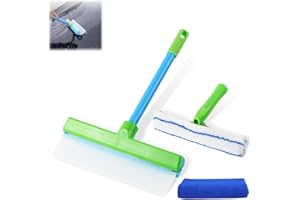 Window Cleaner Kit Cleaning with A Towel for Multifunctional Shower Glass Mirror Door Car Rotatable Rubber Tool Home Windshie
