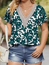 Plus Size Summer Tops for Women Flattering Lace