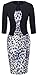 HOMEYEE Women's Vintage Colorblock Business Pencil Dress B237